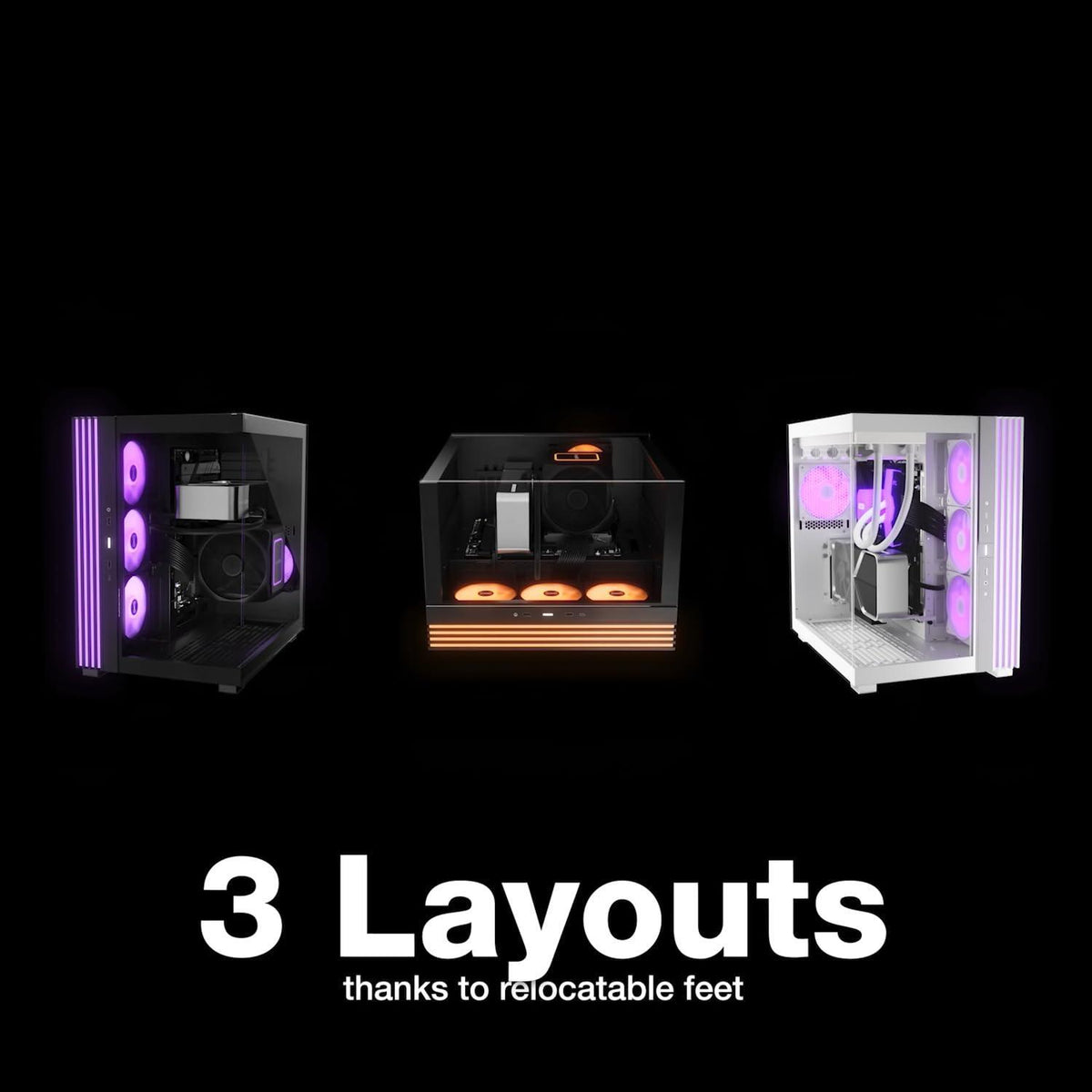 be quiet! Light Base 600 LX Black PC Case | Fully Windowed Front and Side Panel | Dual Chamber | ARGB LED Strip | 4 Light Wings LX 120mm PWM Fans | Inverted and Horizontal Layout Customizable | BGW67