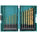 Makita B-65399 Impact Gold 14 Pc. Titanium Drill Bit Set, 1/4 In. Hex Shank