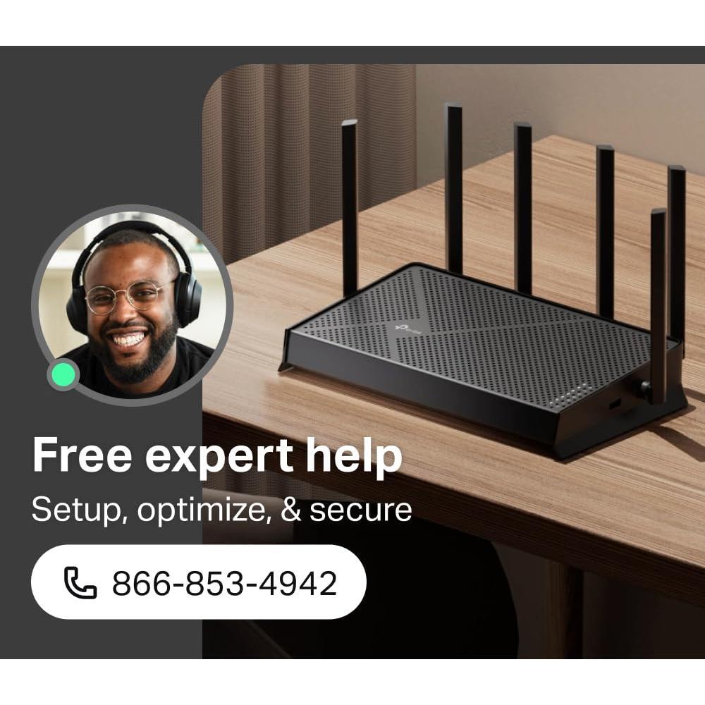 TP-Link Archer BE6500 Dual-Band Wi-Fi 7 Router (Archer BE400) | Dual 2.5 Gbps Ports USB 3.0 | Covers up to 2,400 Sq. ft and 90 Devices | Quad-core CPU| HomeShield, Private IoT, Free Expert Support