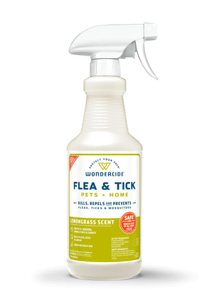 Wondercide - Flea, Tick & Mosquito Spray for Pets and Home with Natural Essential Oils - Killer, Control, Prevention, Treatment - Lemongrass 16 oz