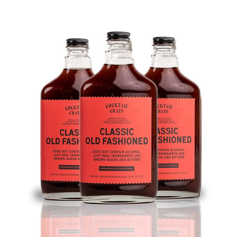 Cocktail Crate Old Fashioned Drink Mixer | Makes 51 Cocktails | Award-Winning Craft Mixer for Classic Old Fashioned - Premium Syrup Handcrafted with Aromatic Bitters & Demerara Sugar | 12.7oz - 3 pack