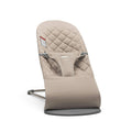 BabyBjörn Bouncer Bliss, Sand Gray, Woven, Classic Quilt | 2-in-1 Adjustable Baby Bouncer Seat and Toddler Chair, Newborn to Toddler (8-29 lbs), 4 Positions, Lightweight & Portable
