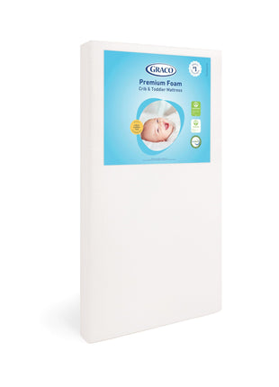 Graco Premium Foam Baby Crib & Toddler Bed Mattress | GREENGUARD Gold Certified, Waterproof, Machine Washable OEKO-TEX Standard 100 Certified Cover, Firm Support, Standard Size