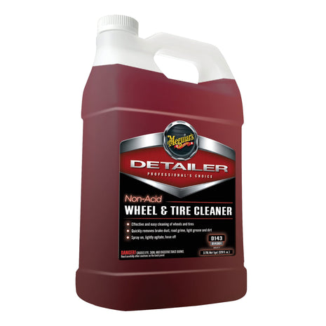 Meguiar's D14301 Non Acid Tire and Wheel Cleaner, Pre-Diluted, No Mixing Required Car Wheel Cleaner - 1 Gallon Wheel Cleaner 128 Fl Oz