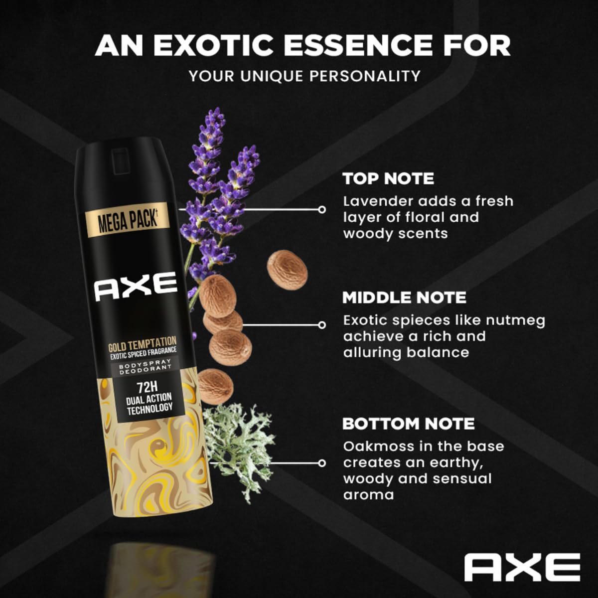 Axe Intense Long Lasting Deodorant Bodyspray For Men 215 ml & Axe Dark Temptation Long Lasting Deodorant Bodyspray For Men 215 ml & Axe Gold Temptation Long Lasting Deodorant Bodyspray For Men 215 ml