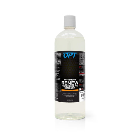 Optimum Renew Microfiber and Pad Detergent - Deep Cleans and Restores Microfiber Towels and Accessories and Polishing Pads, Dye and Fragrance Free (32 Oz)