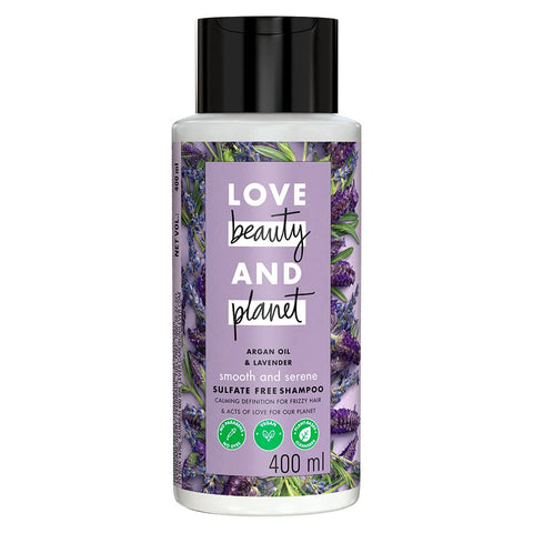 Love Beauty & Planet Argan Oil and Lavender Sulfate Free Smooth and Serene Shampoo 400ml