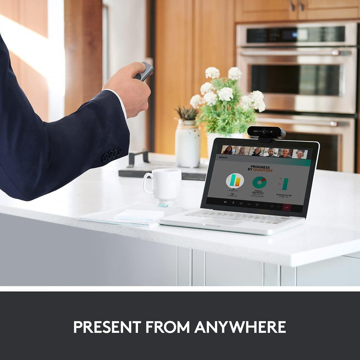 (Discontinued) Logitech Spotlight Presentation Remote - Advanced Digital Highlighting with Bluetooth, Universal Compatibility, 30M Range and Quick Charging – Slate