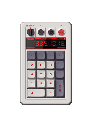 8BitDo Retro 18 Mechanical Numpad, Supports Calculator Mode, Bluetooth/2.4G/Wired Numpad for Windows and Android - N Edition