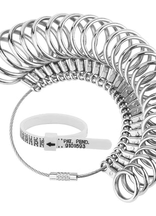 Ring Sizer Measuring Tool, 27 PCS Ring Measurement Tool, US Ring Size 0-13 with Half Size, 1 PCS Finger Ring Sizing Measure Gauge, by UUBAAR