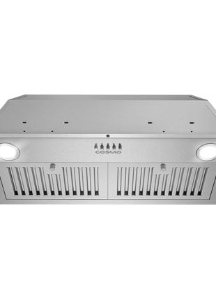30 in. Lumin Collection 380 CFM Ducted Insert Range Hood, LED, Stainless | Cosmo COS-30IRHP Push Button Controls, 3 Fan Speeds, Permanent Dishwasher-Safe Baffle Filters, Backdraft Damper