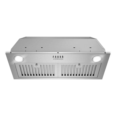 30 in. Lumin Collection 380 CFM Ducted Insert Range Hood, LED, Stainless | Cosmo COS-30IRHP Push Button Controls, 3 Fan Speeds, Permanent Dishwasher-Safe Baffle Filters, Backdraft Damper