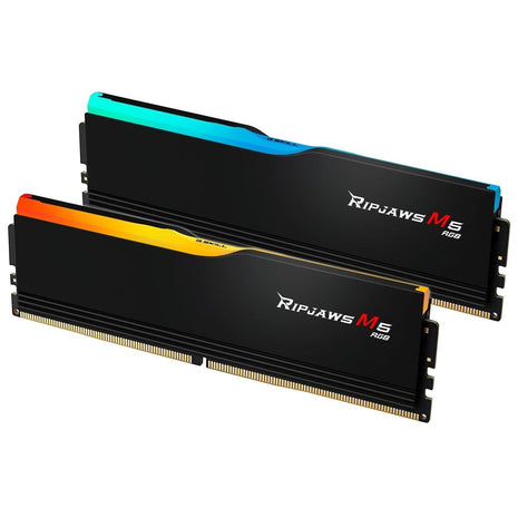 G.SKILL Ripjaws M5 RGB Series DDR5 RAM (Intel XMP 3.0 & AMD EXPO) 64GB (2x32GB) 5200MT/s CL40-40-40-83 1.10V Desktop Computer Memory U-DIMM - Matte Black (F5-5200J4040A32GX2-RM5RK)