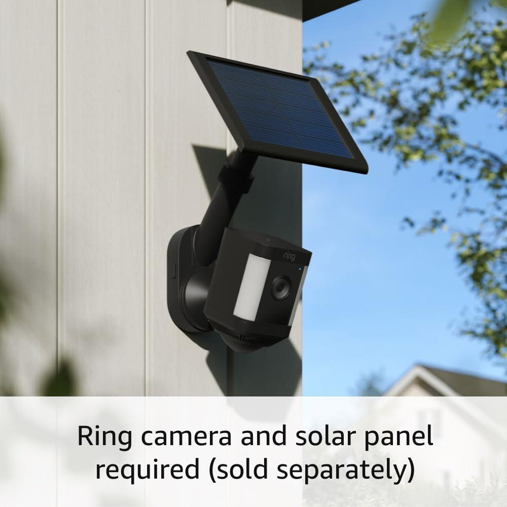 All-New Ring Pole and Wall Mount for Cameras and Solar Panels, Black