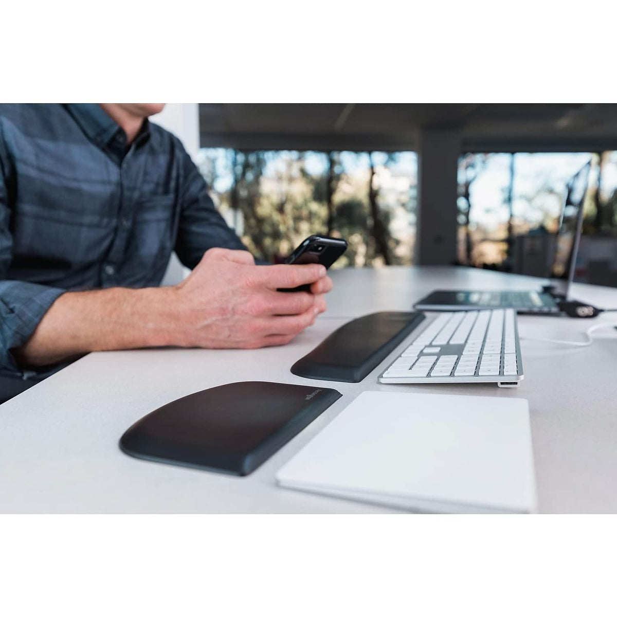 Kensington ErgoSoft Wrist Rest for Slim Keyboards, Black (K52800WW)