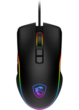 msi Forge GM300 Lightweight Gaming USB RGB Adjustable up to 7200 DPI Desktop Laptop Gaming Mouse,Black