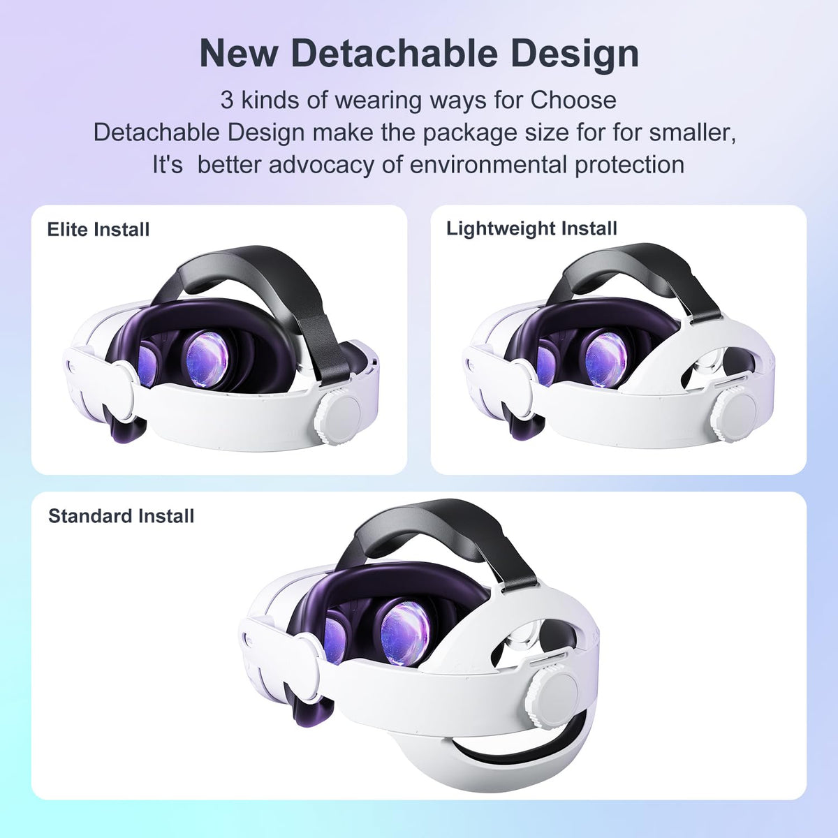Saqico Head Strap for Meta Oculus Quest 3S/ Quest 3, Pressure-Free Elite Strap Accessories Replacement, Adjustable Headband Soft Cushion VR Headset Enhanced Comfort & Balanced Fit for Longer Immersion