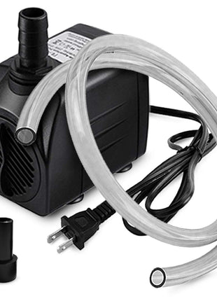 PULACO 160GPH Small Fountain Pump, Ultra Quiet Submersible Water Pump (600L/H, 10Watt) with 3.3 ft Tubing for Aquariums, Pond Fountain, Water Feature, Indoor Fountains
