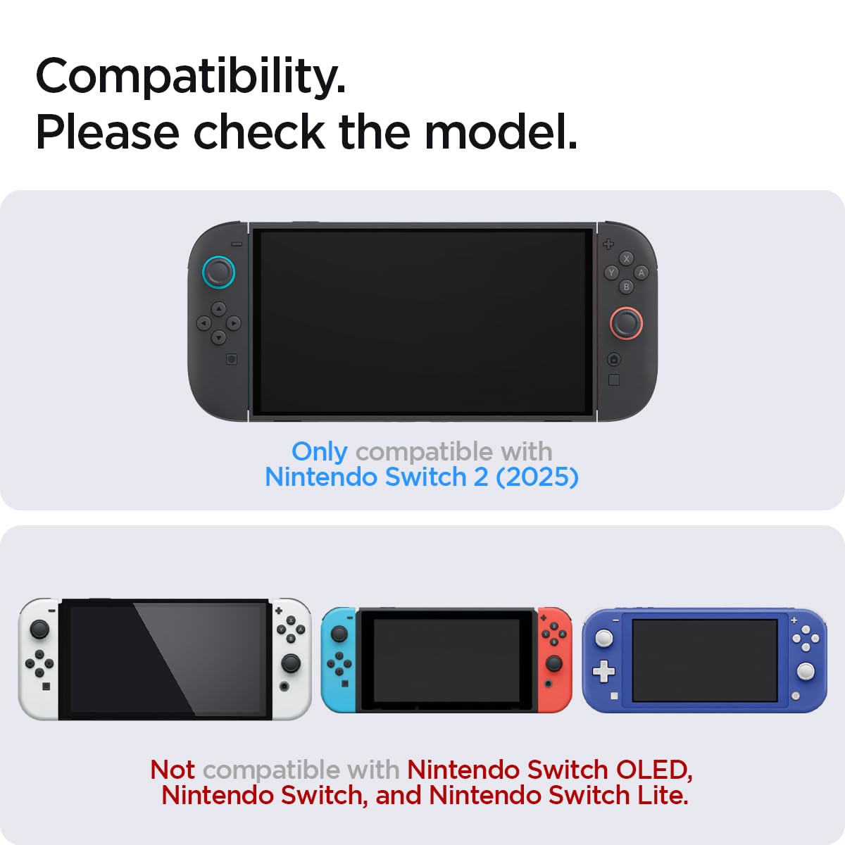 Spigen Tempered Glass Screen Protector [GlasTR EZ FIT] designed for Nintendo Switch 2 (2025) - 2 Pack