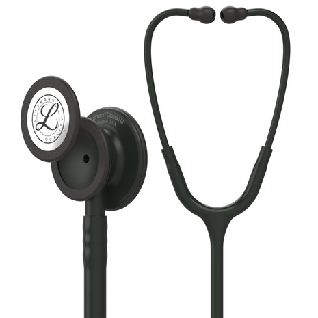 3M Littmann Classic III Monitoring Stethoscope, 5803, More Than 2x as Loud, Weighs Less, Stainless Steel Black Finish Chestpiece, 27 inch Black Tube, Stem and Headset
