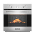 Empava Electric Single Wall Oven with 6 Cooking Functions Mechanical Knobs Control in Stainless Steel, 24 Inch