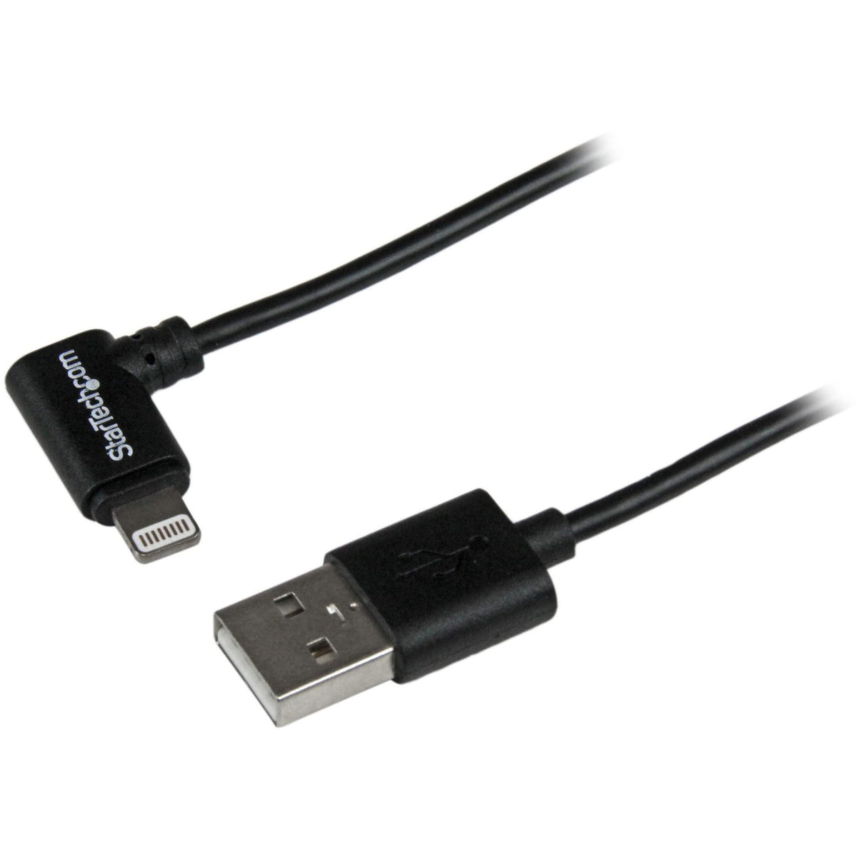 StarTech.com 2m 6ft Angled Black Apple 8-pin Lightning to USB Cable for iPhone iPod iPad - Angled Lightning Cable - Charge & Sync - 2 m (USBLT2MBR)