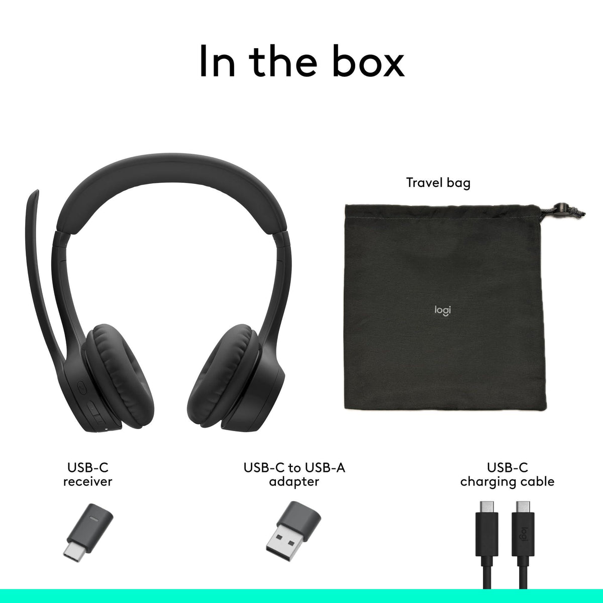 Logitech Zone 305 for Business, Wireless Bluetooth Headset with Microphone, for Google Meet, Google Voice, Zoom, Compatible with Windows, Mac, Chrome, Linux, iOS, iPadOS, Android