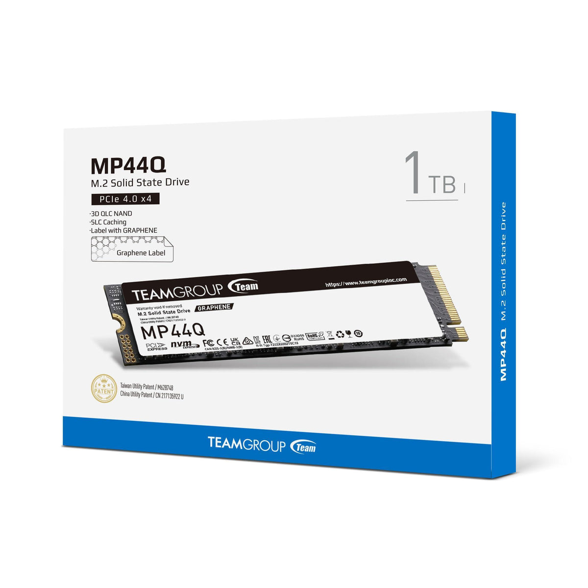 TEAMGROUP MP44Q 1TB SLC Cache Gen 4x4 M.2 2280 PCIe 4.0 w/NVMe Laptop & Desktop & NUC & NAS SSD Read/Write Speed up to 7400/6200MB/s TM8FFD001T0C101