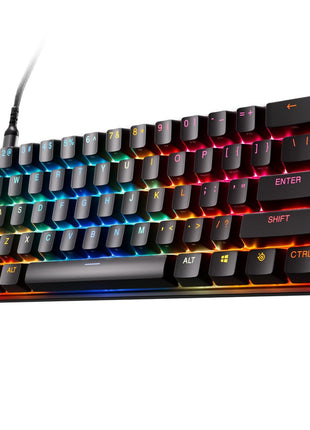 SteelSeries Apex Pro Mini Gen 3 OmniPoint 3.0 HyperMagnetic Switches — Adjustable Actuation — Rapid Trigger — Game-Ready Presets — Protection Mode — Rapid Tap/SOCD — RGB — PBT Keycaps — USB-C