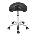 Antlu Saddle Stool Rolling Chair for Medical Massage Salon Kitchen Spa Drafting,Adjustable Hydraulic Stool with Wheels (Without Backrest, Black)