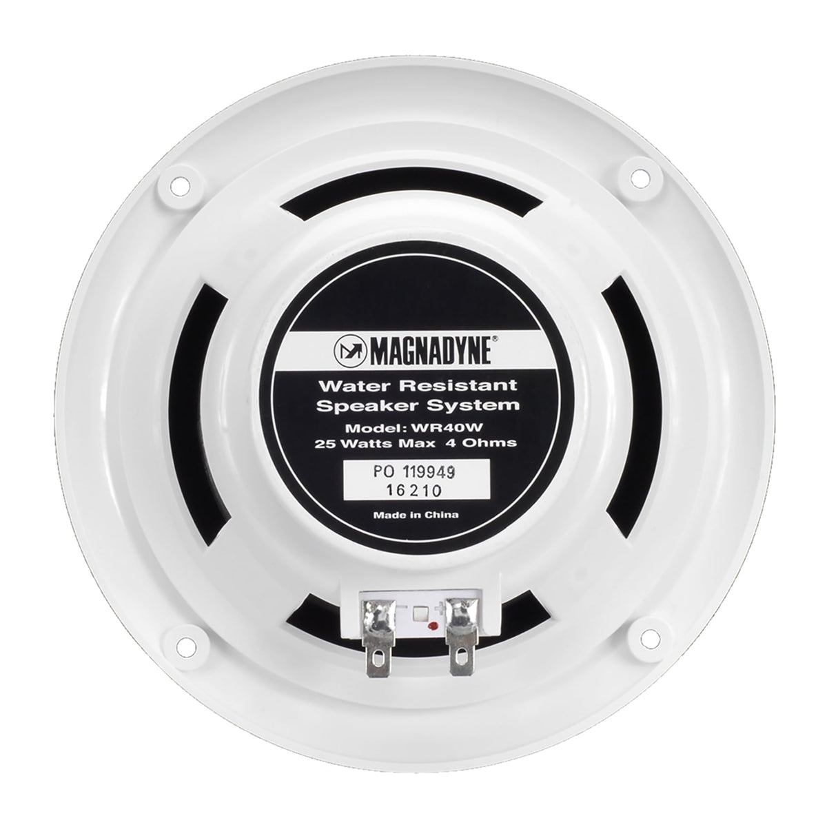 5-inch Water Resistant Outdoor Speakers, Dual Cone, 25W Peak Power, Marine and RV Compatible (White)