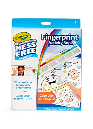 Crayola Color Wonder Mess Free Fingerprint Activity Book, Finger Painting Alternative, Arts & Crafts Gift for Kids Ages 3+