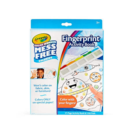 Crayola Color Wonder Mess Free Fingerprint Activity Book, Finger Painting Alternative, Arts & Crafts Gift for Kids Ages 3+