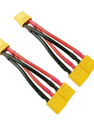 FLY RC 2pcs XT90 Plug Parallel Battery Connector Cable XT90 Connector Style Parallel Y-Harness for Quadcopters Multirotors RC LiPo Battery Male and Female Connectors