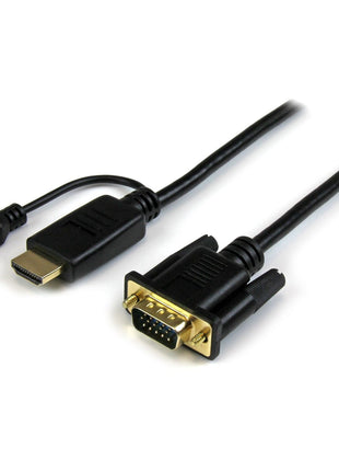 StarTech.com HD2VGAMM6 HDMI to VGA Adapter with Intergrated 6 Foot Cable - Black - 1920x1200 / 1080p [Parallel Import]