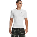 Under Armour Men's Armour HeatGear Compression Short-Sleeve T-Shirt , White (100)/Black, Medium