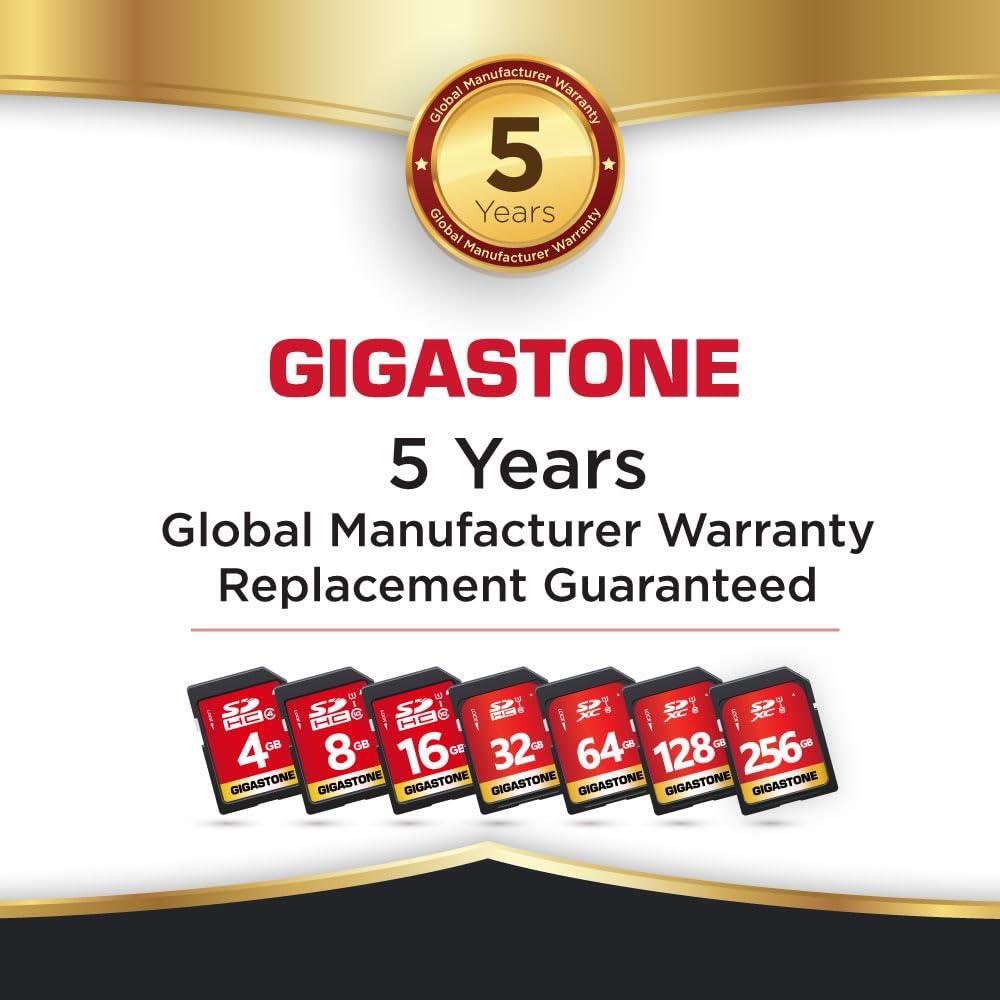 GIGASTONE 32GB SD Card 5-Pack UHS-I U1 Class 10 SDHC Memory Card High-Speed Full HD Video Compatible with Canon Digital Camera, SPYPOINT TACTACAM WOSPORTS Trail Camera, with 5 Mini Cases