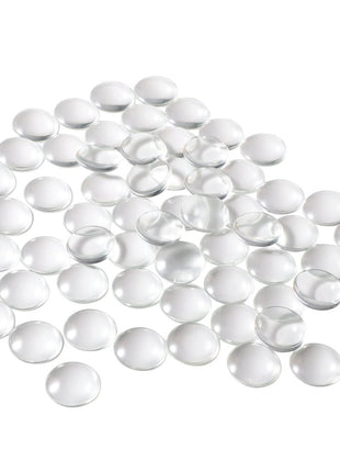HAUTOCO 60 Pieces Glass Dome Cabochons Clear Round Cabochons Tiles, Non-calibrated Round 1 inch/25mm for Cameo Pendants Photo Jewelry Necklaces
