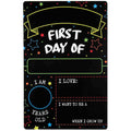First Day Last Day of School Double Sided Sign (Dry Erase Board for Liquid Chalk Markers - 12inch x 7.9inch)