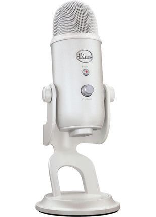 Logitech Creators Blue Yeti USB Microphone for Gaming, Streaming, Podcast, YouTube, Discord, PC, Studio Sound, Plug & Play-White Mist | White Mist Yeti USB Mic, 4 Pickup Patterns, Blue Vo!ce, 3.5mm Headphone Monitoring, USB Plug-and-Play