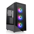 Thermaltake View 200 TG ARGB Motherboard Sync ATX Tempered Glass Mid Tower Computer Case with 3x120mm Front ARGB Fan, CA-1X3-00M1WN-00
