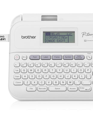 Brother P-Touch PT-D410 Home / Office Advanced Label Maker | Connect via USB to Create and Print on TZe Label Tapes up to ~3/4 inch, White | USB-Connected Label Maker, Prints on Brother Tze Tapes Up to 18mm . Includes Sample Tape, AC Adapter and USB Cable