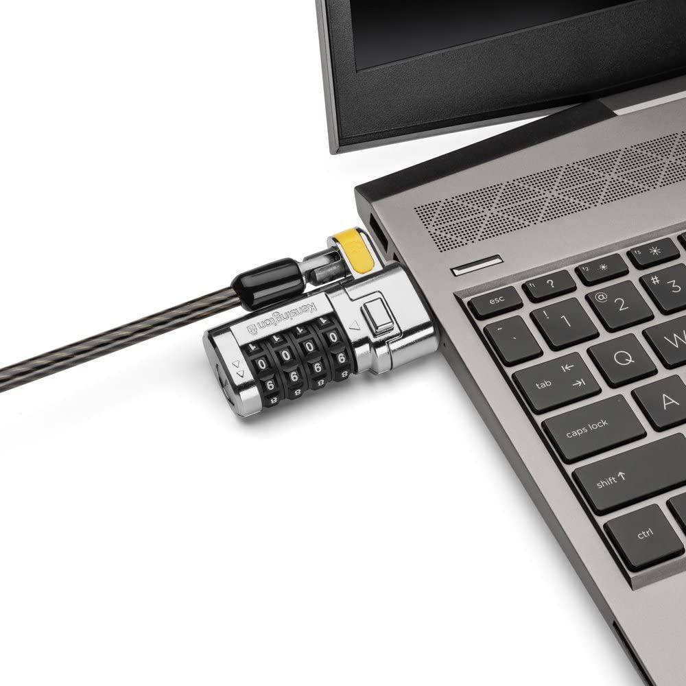 Kensington ClickSafe Universal Combination Laptop Lock - Master Coded - Carbon Steel, Plastic - 5.91 ft - for Notebook