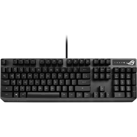 ASUS ROG Strix Scope RX Gaming Mechanical Keyboard, Red Optical Switches, USB 2.0 Passthrough, 2X Wider Ctrl Key, Aura Sync, Armoury Crate RGB Lighting, Black