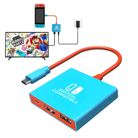 Switch Dock Switch Docking Station for Nintendo, Portable Switch TV Adapter Support 4K/60HZ Switch TV Dock Mode Compatible Steam Deck/Switch OLED, Switch Travel Dock with HDMI2.0 USB3.0 Port