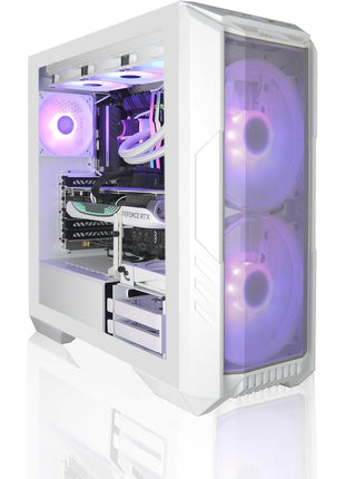 FrostFire Creator Gaming PC AMD Ryzen 9 9900X3D, GeForce RTX 5080, 2TB nVME, 64GB RAM DDR5, 360mm Liquid Cooling, Win 11 Pro, White