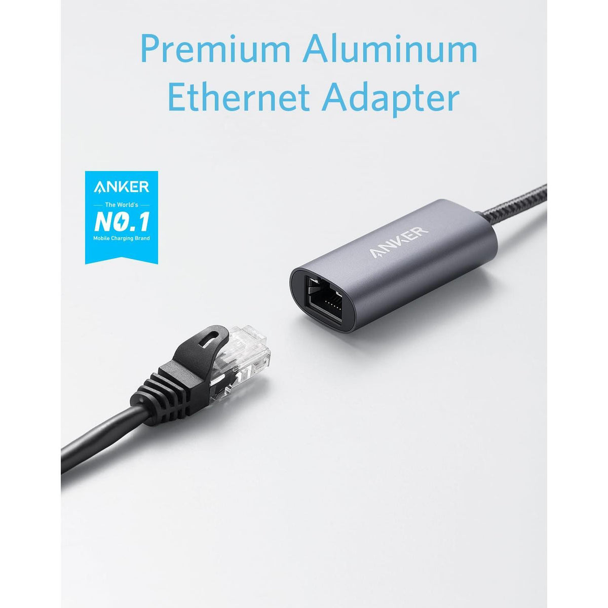 Anker USB C 3.0 to Ethernet Adapter, Portable 1-Gigabit Network Hub, 10/100/1000 Mbps, for MacBook Pro, iPad Pro 2019/2018, ChromeBook, XPS, Galaxy S9/S8, and More