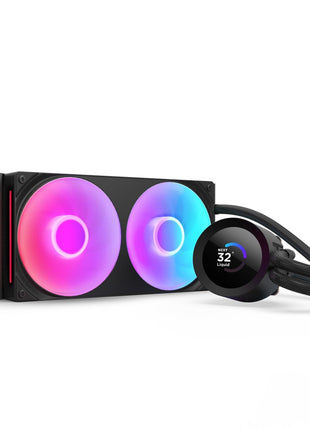 NZXT Kraken Plus 240 RGB – AIO CPU Liquid Cooler – 240mm Radiator – F240 RGB Core Single Frame Fan – Customizable 1.54 inch Square LCD – AMD® AM5, AM4 – Intel® LGA 1851/1700, 1200/115X – Black