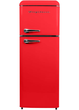 Frigidaire EFR756, 2 Door Apartment Size RETRO Refrigerator with Top Freezer, Chrome Handles, 7.5 cu ft