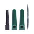 GJ FAFA 4 Pcs Carving Wax Ring Tube Kit – Green Carving Wax Tubes, Wax Ring Sizer, Dual-Head Wax File for Making Rings Model, Jewelry Ring Making Tools